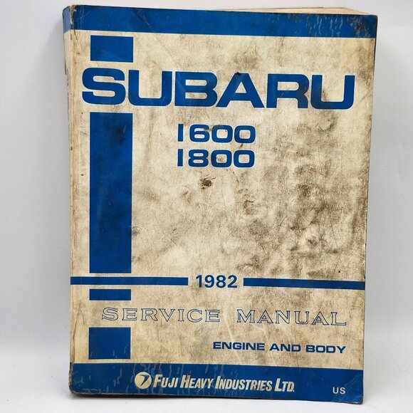 1982 Subaru 1600 1800 Service Manual Engine And Body Fuji Heavy Industries Ltd - Picture 1 of 5